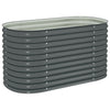 Eline Outdoor Raised Garden Bed | Gray Steel | Ribbed Design | 63"