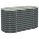 Eline Outdoor Raised Garden Bed | Gray Steel | Ribbed Design | 63"