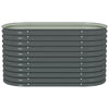 Eline Outdoor Raised Garden Bed | Gray Steel | Ribbed Design | 63"