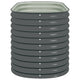 Eline Outdoor Raised Garden Bed | Gray Steel | Ribbed Design | 63"