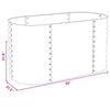 Eline Outdoor Raised Garden Bed | Gray Steel | Ribbed Design | 63"
