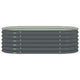 Eline Outdoor Raised Garden Bed | Gray Steel | Ribbed Design | 63"