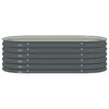Eline Outdoor Raised Garden Bed | Gray Steel | Ribbed Design | 63’’ BM340526