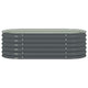 Eline Outdoor Raised Garden Bed | Gray Steel | Ribbed Design | 63’’ BM340526