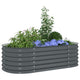 Eline Outdoor Raised Garden Bed | Gray Steel | Ribbed Design | 63’’ BM340526