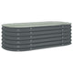 Eline Outdoor Raised Garden Bed | Gray Steel | Ribbed Design | 63"