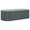 Eline Outdoor Raised Garden Bed | Gray Steel | Ribbed Design | 63"