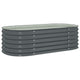 Eline Outdoor Raised Garden Bed | Gray Steel | Ribbed Design | 63"