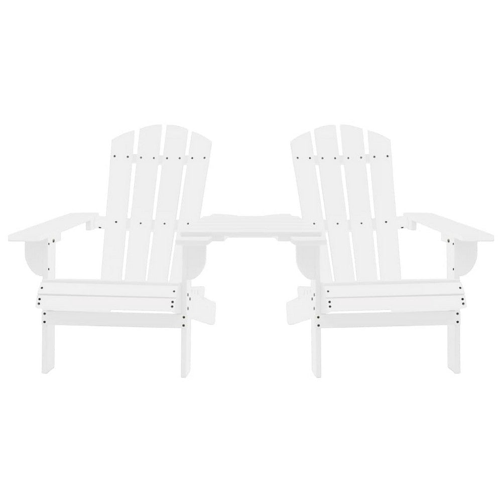 Adirondack Garden Chair | White Solid Fir Wood Frame | Slatted Panels BM340528