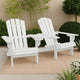 Adirondack Garden Chair | White Solid Fir Wood Frame | Slatted Panels