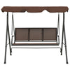 Outdoor Patio Swing Bench | Brown Powder-Coated Steel | Brown | 70’’ BM340530