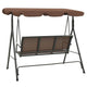 Outdoor Patio Swing Bench | Brown Powder-Coated Steel | Brown | 70’’ BM340530