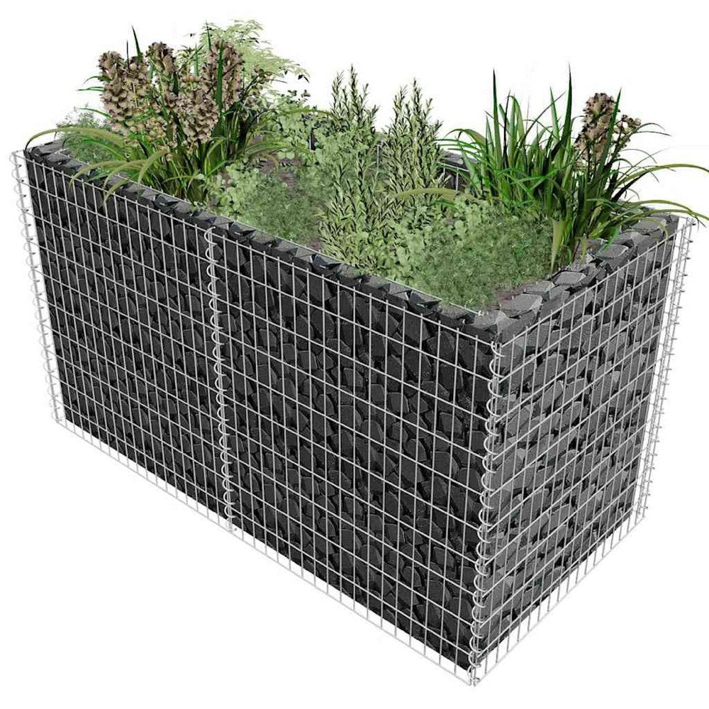 Backyard Raised Garden Bed | Silver Steel | Wire Mesh | 71"