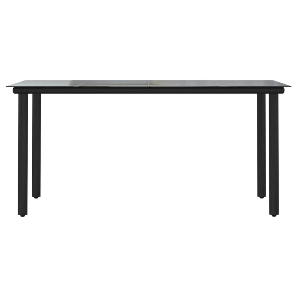 Lizza Modern Outdoor Dining Table | 63’’ Black Powder Coated Steel BM340532