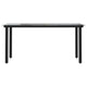 Lizza Modern Outdoor Dining Table | 63’’ Black Powder Coated Steel BM340532