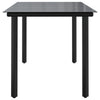 Lizza Modern Outdoor Dining Table | 63’’ Black Powder Coated Steel BM340532