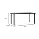 Lizza Modern Outdoor Dining Table | 63’’ Black Powder Coated Steel BM340532