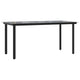 Lizza Modern Outdoor Dining Table | 63" Black Powder Coated Steel