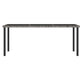 Outdoor Garden Dining Table | Powder Coated Gray Poly Rattan | Metal | 71’’ BM340533