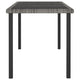 Outdoor Garden Dining Table | Powder Coated Gray Poly Rattan | Metal | 71’’ BM340533