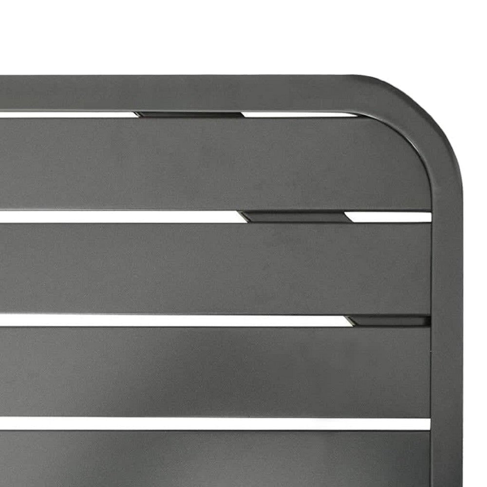 Outdoor Dining Table | Slate Gray Steel | Sleek Legs | Rectangular 71’’ BM340534