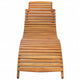 Sunlounger Chaise | Brown Solid Acacia Wood | Foldable Design | 72’’ BM340536
