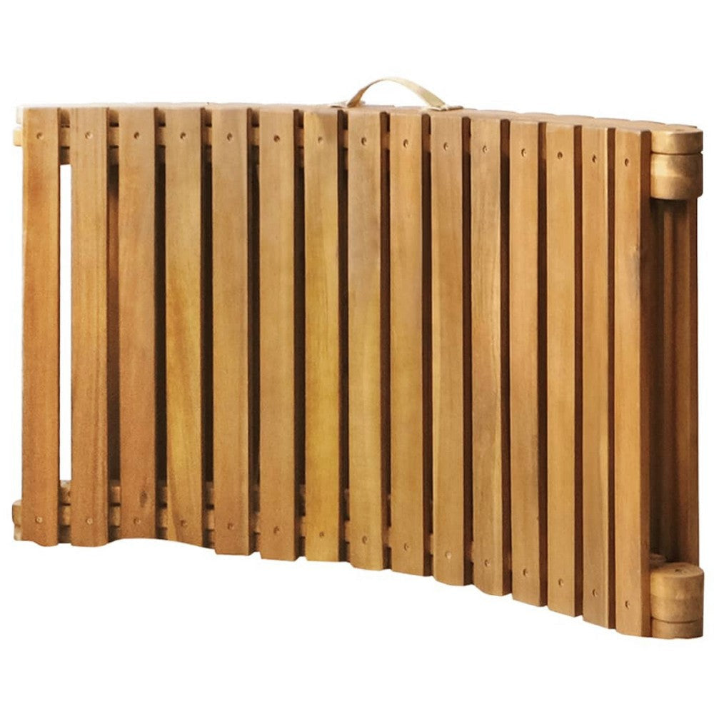 Sunlounger Chaise | Brown Solid Acacia Wood | Foldable Design | 72’’ BM340536