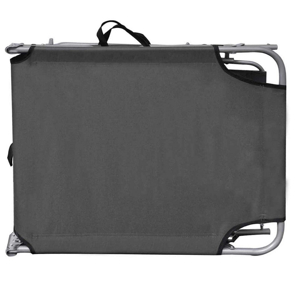 Joanna Sun Lounger Chaise | Gray Fabric | Powder-Coated Steel 75’’ BM340537
