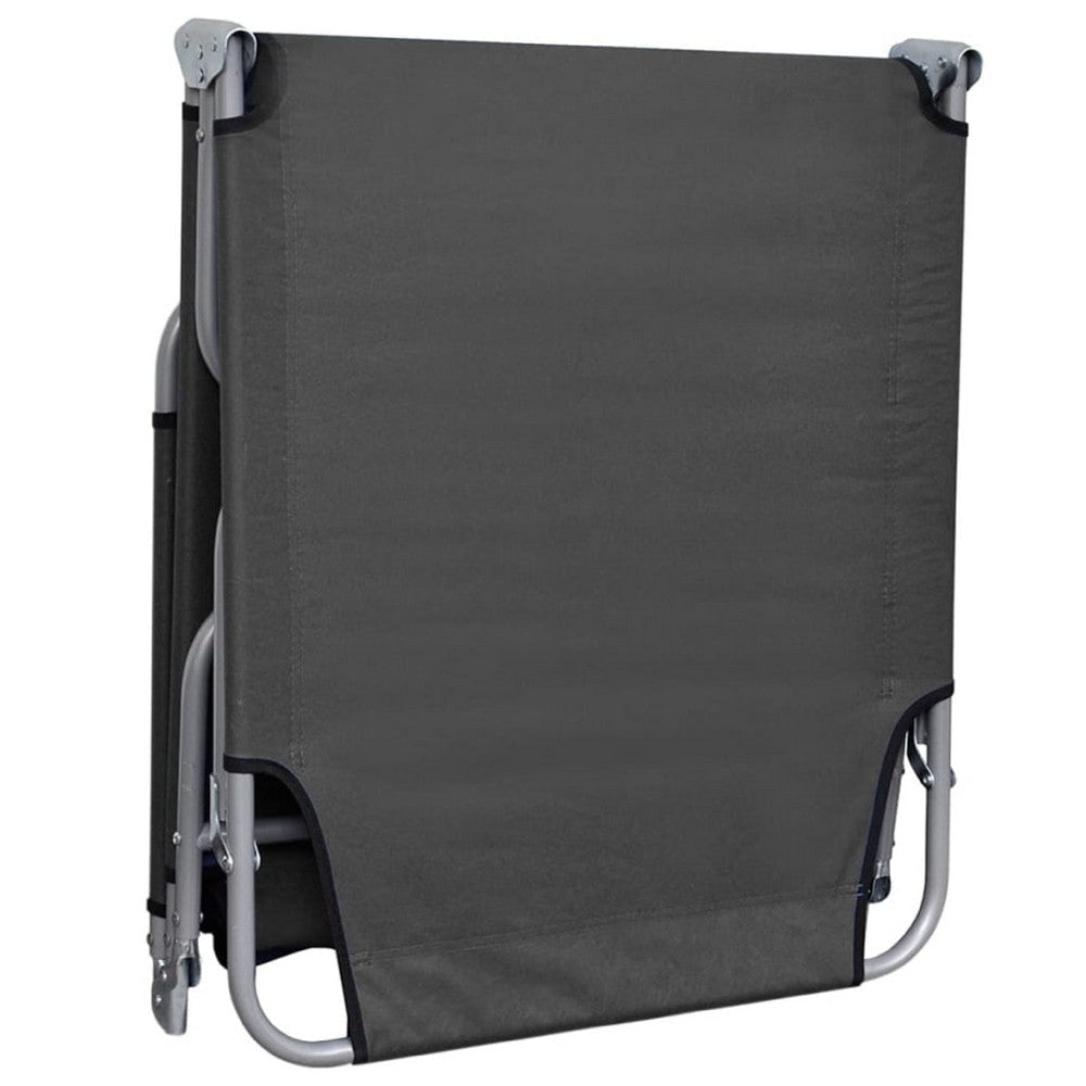 Joanna Sun Lounger Chaise | Gray Fabric | Powder-Coated Steel | 74’’ BM340538