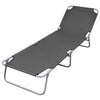 Joanna Sun Lounger Chaise | Gray Fabric | Powder-Coated Steel | 74"