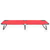 Outdoor Chaise Lounger | Red Polyester | Black Powder-Coated Steel | 75’’ BM340539