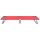 Outdoor Chaise Lounger | Red Polyester | Black Powder-Coated Steel | 75’’ BM340539