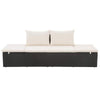 Shane Outdoor Daybed | Black Poly Rattan | White Cushions | 77’’ BM340541