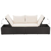 Shane Outdoor Daybed | Black Poly Rattan | White Cushions | 77’’ BM340541