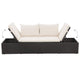 Shane Outdoor Daybed | Black Poly Rattan | White Cushions | 77’’ BM340541