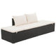 Shane Outdoor Daybed | Black Poly Rattan | White Cushions | 77"
