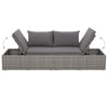 Shane Outdoor Daybed | Gray Poly Rattan | Fabric Cushions | 77’’ BM340542