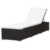 Remie Outdoor Chaise Lounger | Dark Brown Poly Rattan | White | 77’’ BM340543
