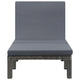 Patio Sun Lounger | Anthracite Gray Poly Rattan | Polyester Cushion 77’’ BM340546
