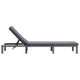 Patio Sun Lounger | Anthracite Gray Poly Rattan | Polyester Cushion 77’’ BM340546