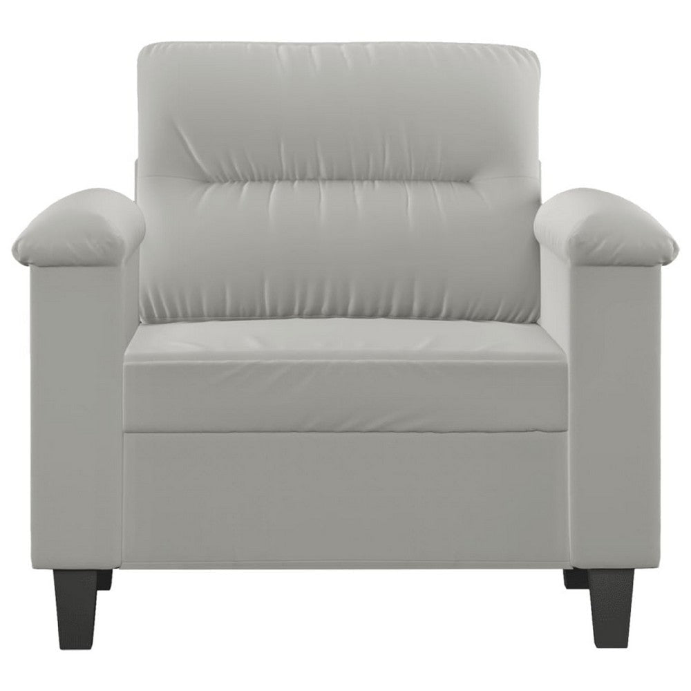 Sofa Chair | Gray Microfiber | Tapered BLock Legs | 35’’ BM340547