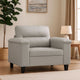 Sofa Chair | Gray Microfiber | Tapered BLock Legs | 35"