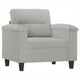 Sofa Chair | Gray Microfiber | Tapered BLock Legs | 35"
