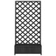 Planter Box w Vertical Trellis | 71’’ | Black Solid Fir Wood BM340548