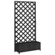 Planter Box w Vertical Trellis | 71" | Black Solid Fir Wood