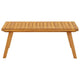 Outdoor Coffee Table | 35’’ | Brown Solid Acacia Wood | Slatted Top BM340549