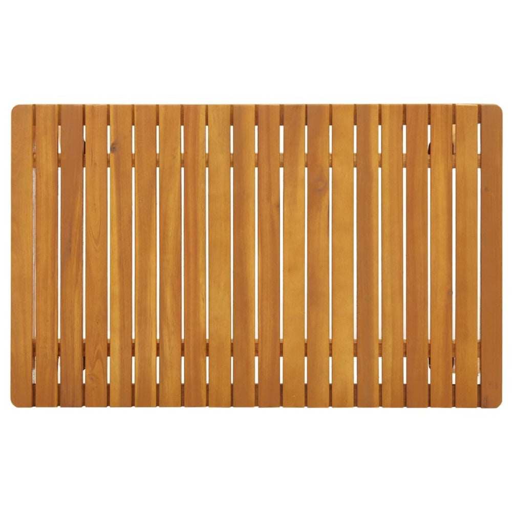 Outdoor Coffee Table | 35’’ | Brown Solid Acacia Wood | Slatted Top BM340549