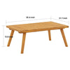 Outdoor Coffee Table | 35’’ | Brown Solid Acacia Wood | Slatted Top BM340549