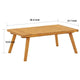 Outdoor Coffee Table | 35’’ | Brown Solid Acacia Wood | Slatted Top BM340549