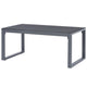 Coffee Table | Silver Aluminum Sled Base | 35’’ Rectangular Glass Top BM340550
